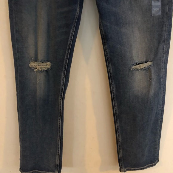 NWT Calvin Klein Button Fly Distressed High Rise - Picture 2 of 8